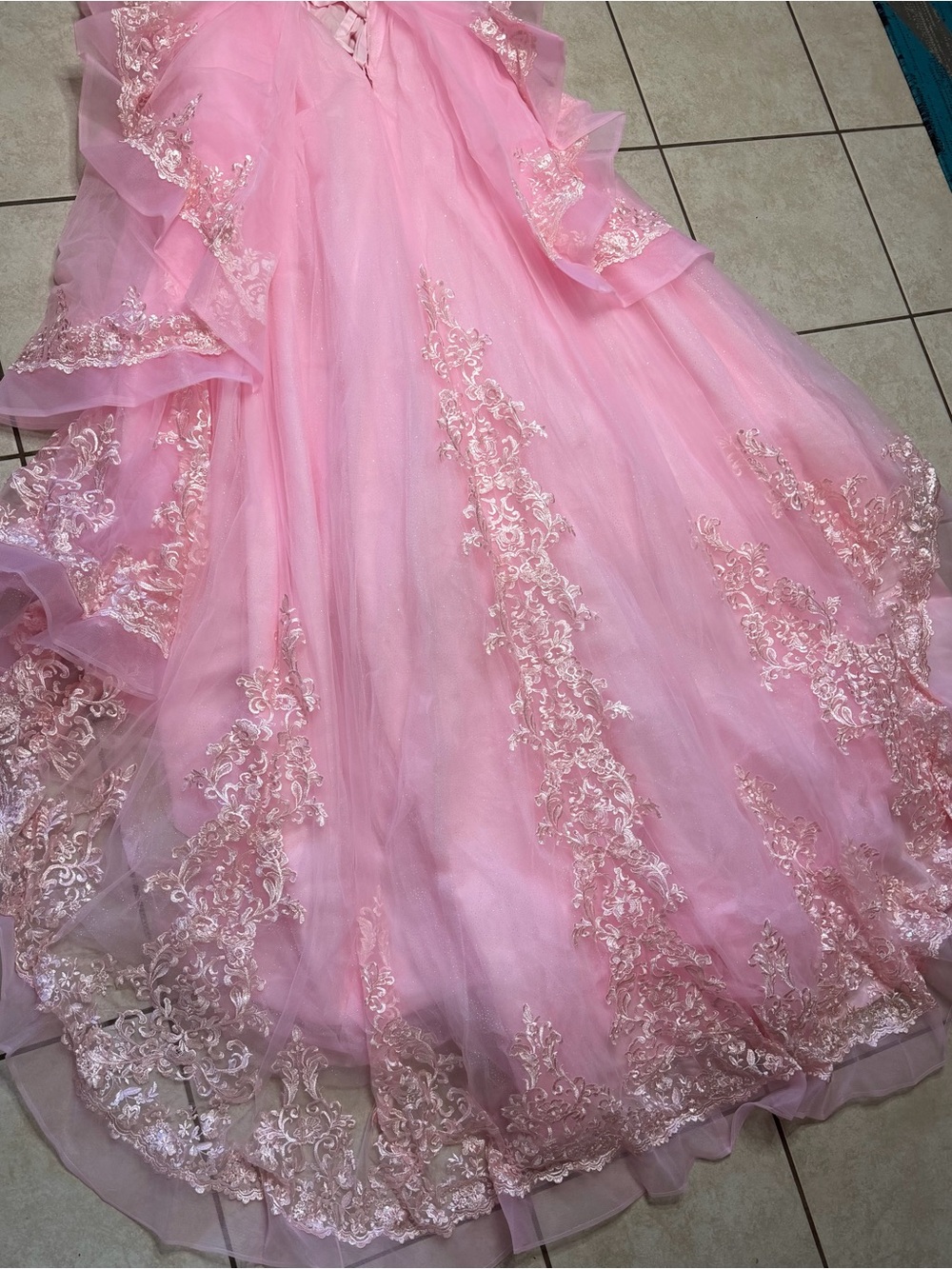 Pink Princess Ball Gown Quince Prom Cosplay Corset Dress Size 6 NWOT - Picture 4 of 16